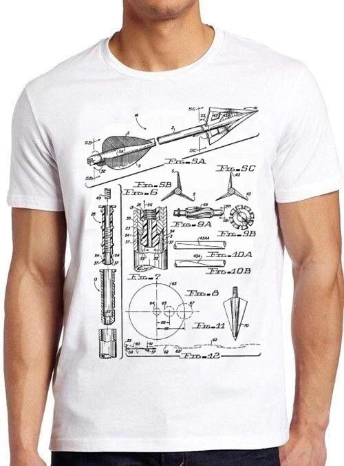 Archery Arrow US Patent Cult Meme Movie Art Drawing Funny Gift Tee T Shirt C1136 XS