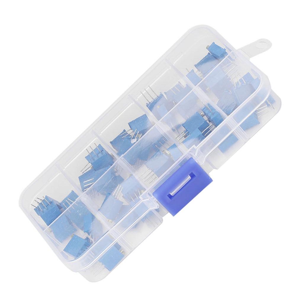 50PCS Blue Trimmer Pot 3296W Electronic Component Adjustable Variable Resistor  Circuit Adjustments