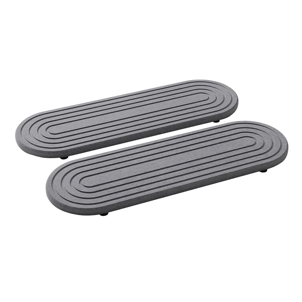 2 Piece Diatomaceous Stone Sink Tray Set Efficient Water Absorption and Quick Drying Pad for Kitchen and Bathroom