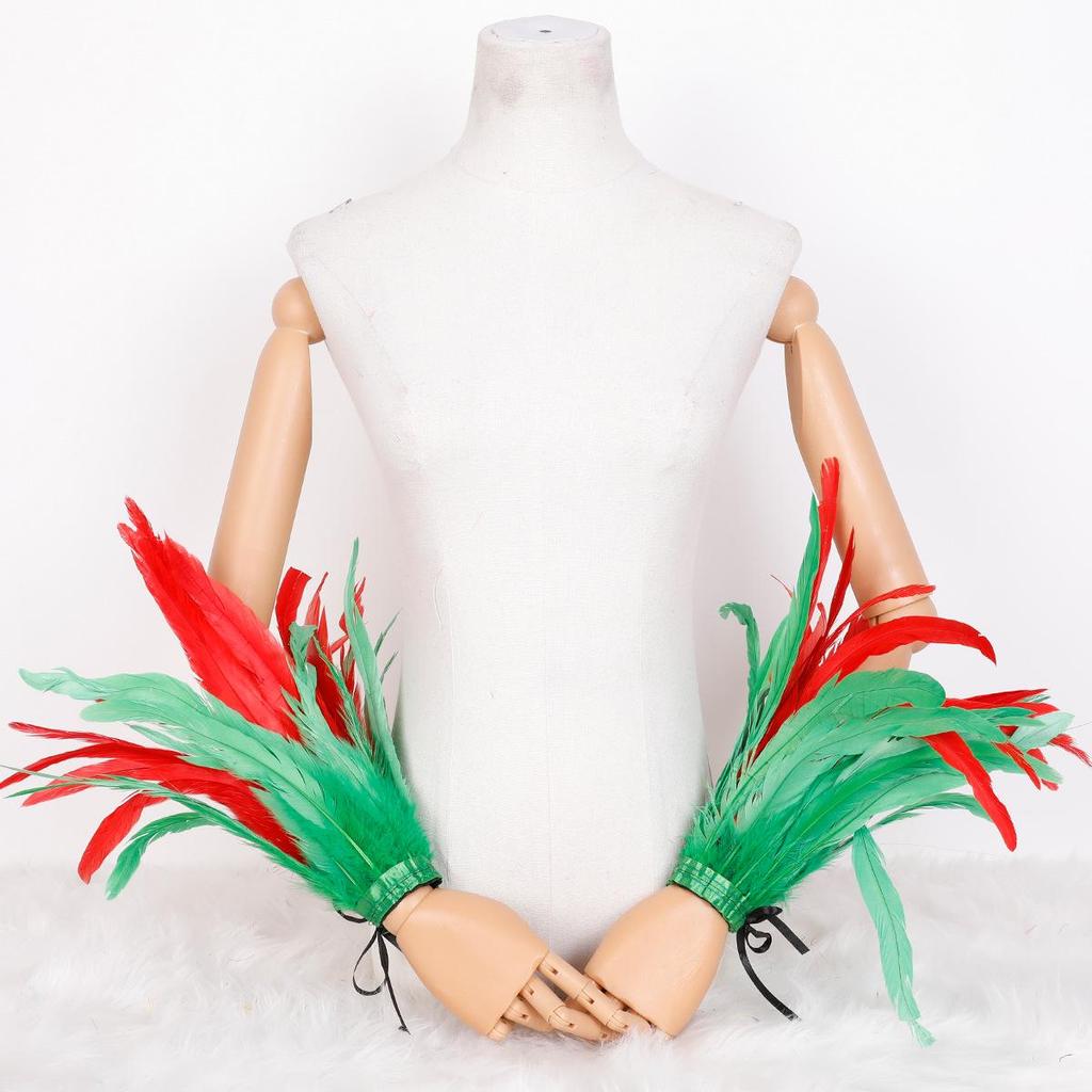 Large Feather Bracelet Cuffs for Halloween & Christmas Costumes