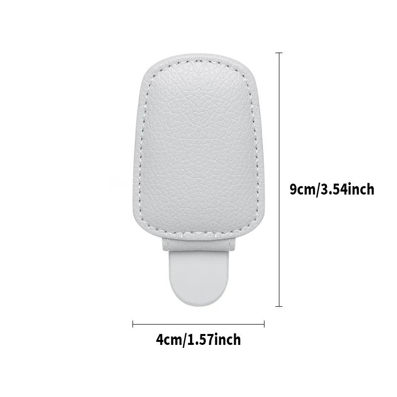 1pc Car Glasses Holders - Magnetic Faux Leather Clip for Eyewear on Car Visor - Organizer for Glasses, Cards, And Tickets
