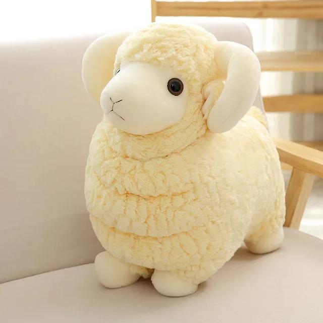 38 CM Sheep Plush Toys Simulation Stuffed Animal Soft Doll Real Life Plush Sheep Toys for Pupuy Baby Kids Gift