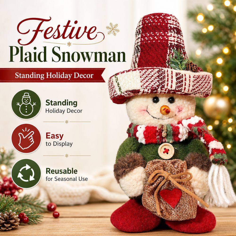 Standing Snowman Christmas Decoration Lightweight Window Display Snowman Christmas Party Decor