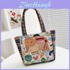 Elephant Cat Rabbit Canvas Crossbody Bag With Soft Structure For Urban Style
