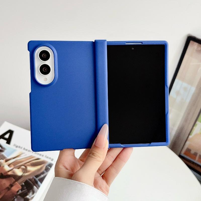 Custodia Protettiva Colorata PC con Cerniera Sottile Skin Feel per Samsung Galaxy Z Fold 8 Cornice Rialzata Fotocamera Cover a Libro Antiurto Funda