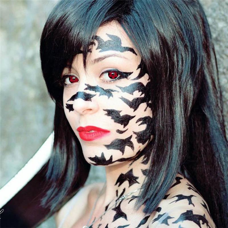 Sharingan Cosplay farbige Kontaktlinsen 2 Stück mit Etui