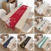 2pcs Christmas Decorative Tablecloth Holiday Gifts Household Long Tablecloth Placemat Linen Table Flag