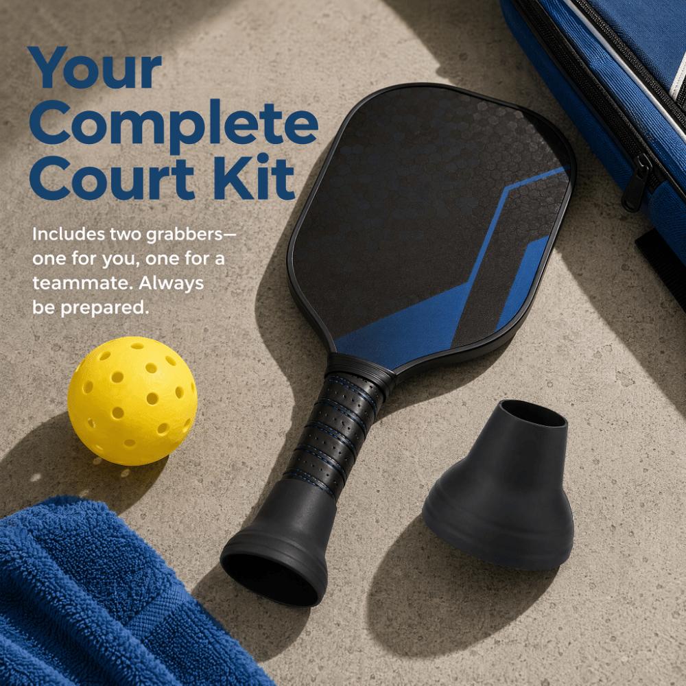 2pcs Suction Cup Design Tennis Ball Retriever Rubber Paddle Ball Picker Outdoor Court