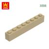 33 Stück/Los 3008 1x8 Hohes Loch Baustein Moc Basic Zeitloser Ziegel Befestigungen Funktioniert Mit featuring DIY Kinderspielzeug Geschenkbox