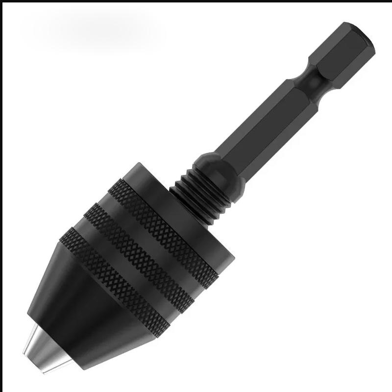 Keyless Drill Chuck 0.3-8mm Self-Tighten Electric Drill Bits Collet Fixture Tools 1/4" Hex Shank Quick Change Converter