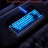 Sky Sea Blue Theme HOM Keychain Kit PBT+PC 130+Cute Trendy Ball Cap Keys Compatible with Mechanical Keyboard Wooting