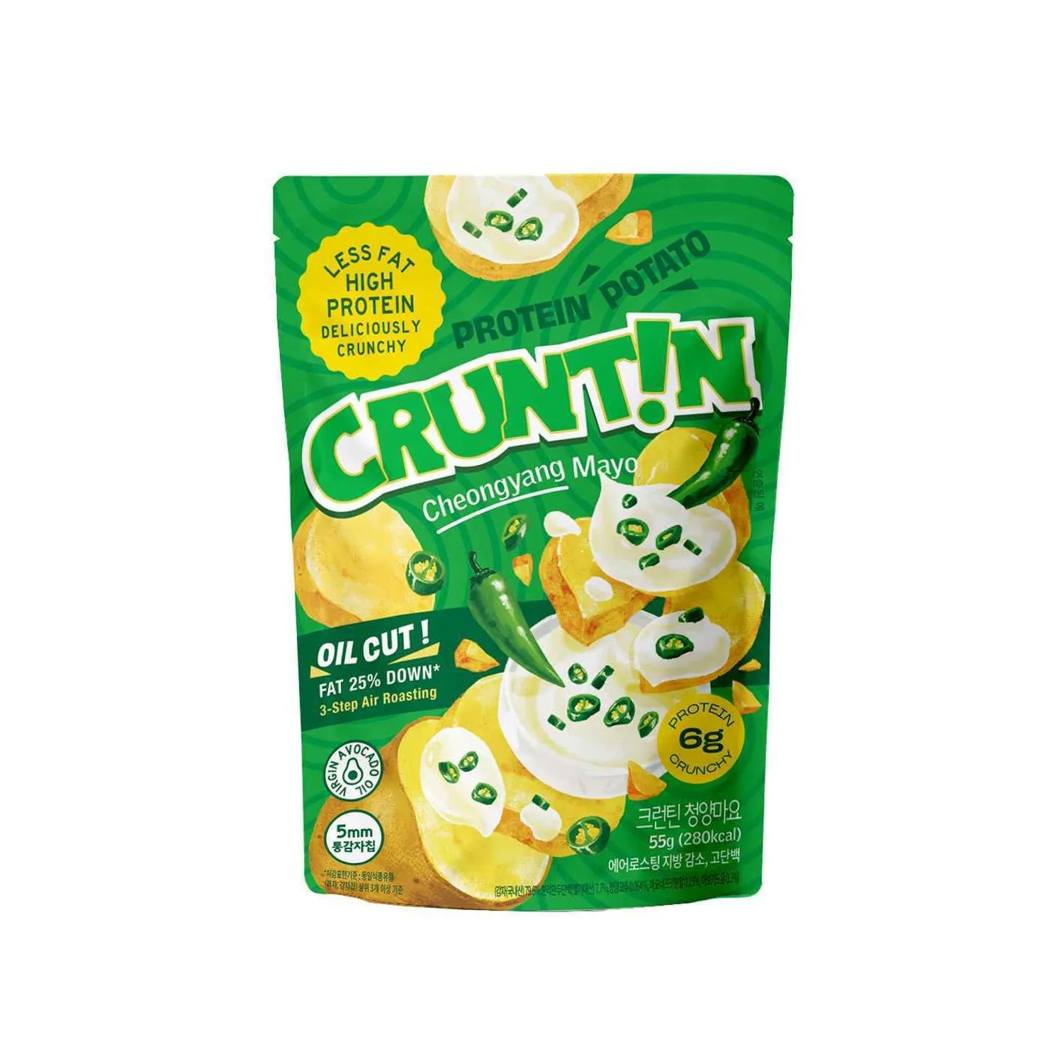CRUNTIN 5mm Whole Potato Chips #Cheongyang Mayo 55g 55g