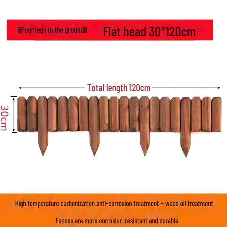 Outdoor Anticorrosive Wooden Garden Fence for Flower Beds and Decoration