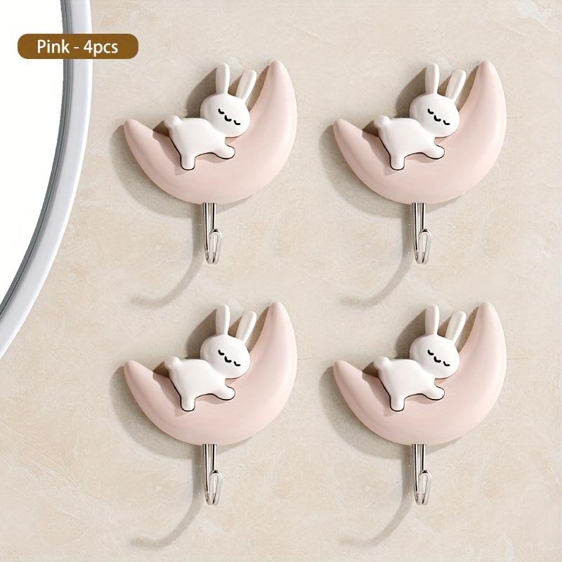 Adorable Cute Rabbit Creative New Hook, Bohemian Dopamine Color Clothes Hook, Clothes and Hat Hook, Bedroom Porch Bathroom Decoration