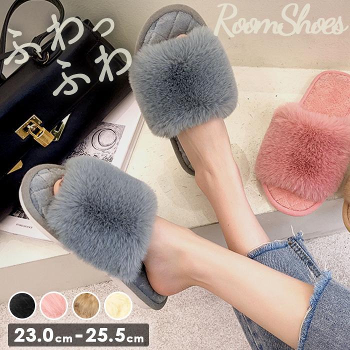 

Slippers Mail Order Slippers Stylish Winter Room Shoes Winter Fake Fur Ladies Fluffy Warm Adults Cute Warm Cute Girls Open Front Open Front