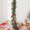 Weihnachtsszene Rattan Treppen- und Türhängekranz Ornament für Kamin, Einkaufszentrum, Hotel