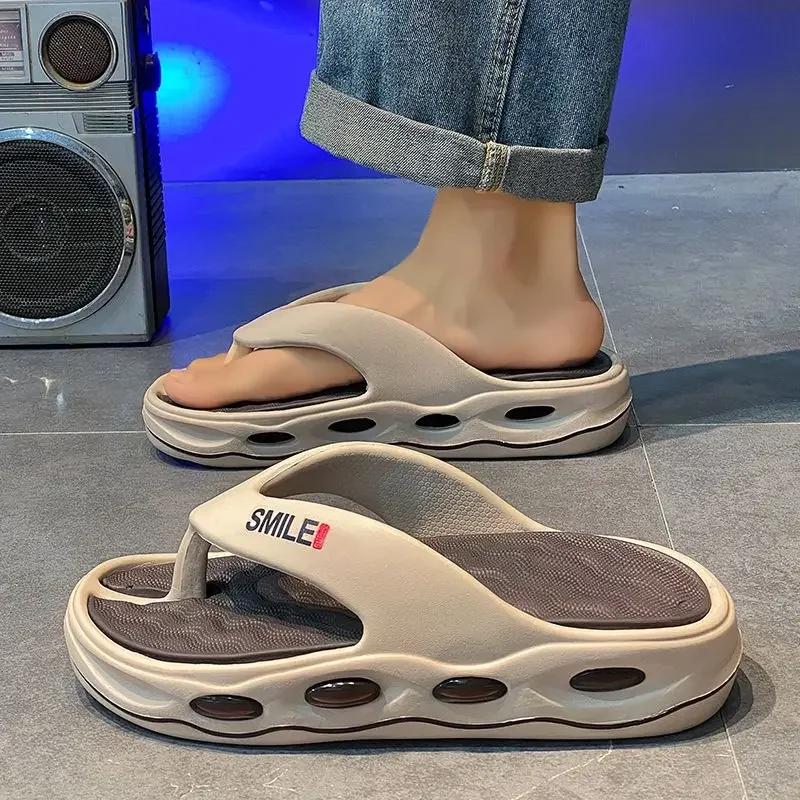 

Sandals Man Shiatsu Shoes Height Casual Flip Flops Slippers 45 хакі