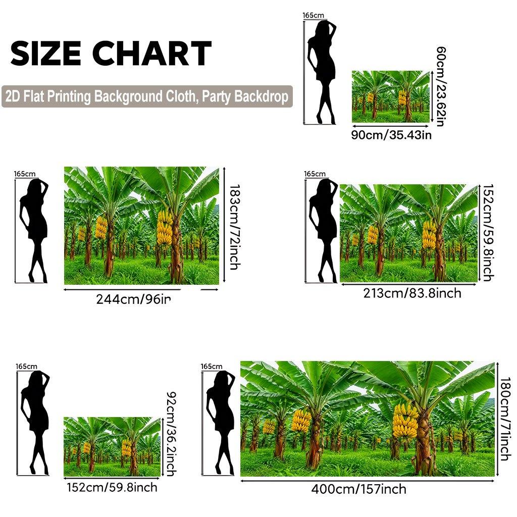 2D vlak 1 stuk - In het bananenbos zijn de vruchten dik en rijp, geschikt voor gezinnen en tuinen.