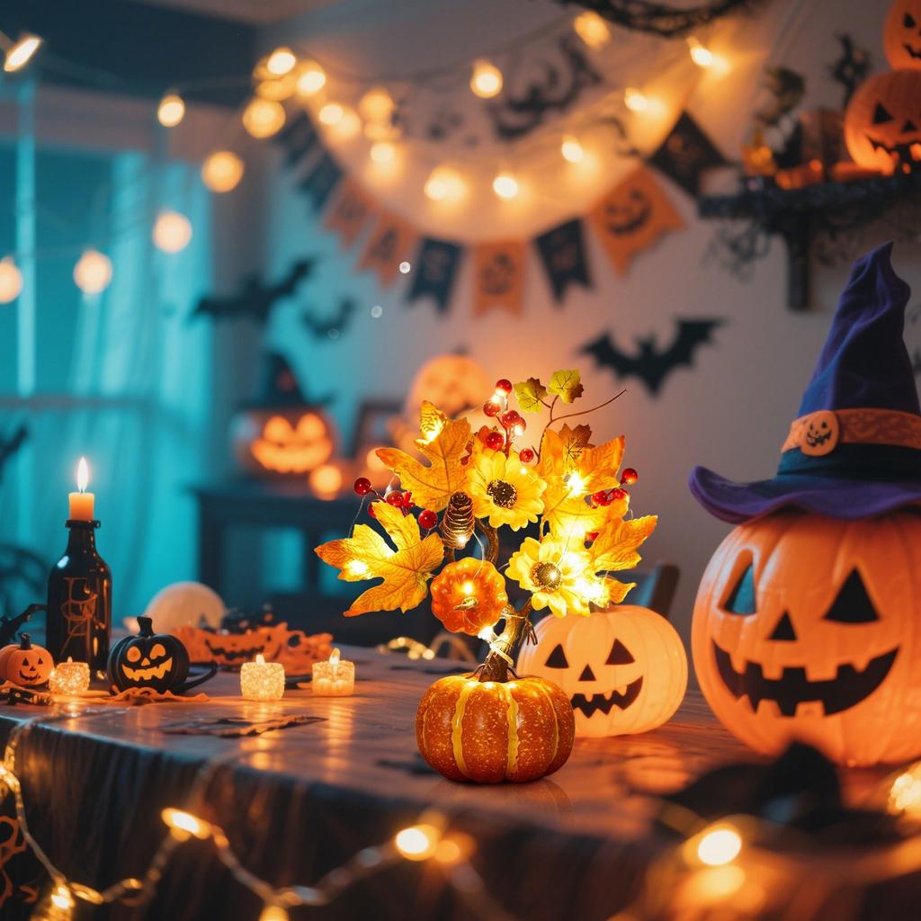Artificial Pumpkins Maple Leaf Sunflower Table Home Decor House Prop Autumn Harvest Thanksgiving Halloween Party Decor