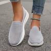 Lässige atmungsaktive Damen-Meshschuhe in Übergröße, Herbstneuheit, bequeme Damen-Flachsohlenschuhe mit weicher Sohle, Flyknit-Schuhe