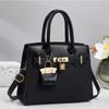 Textured Atmospheric Bag Women's Solid Color Commuting Diagonal Span Bag Women's Fashion Messenger Handbag