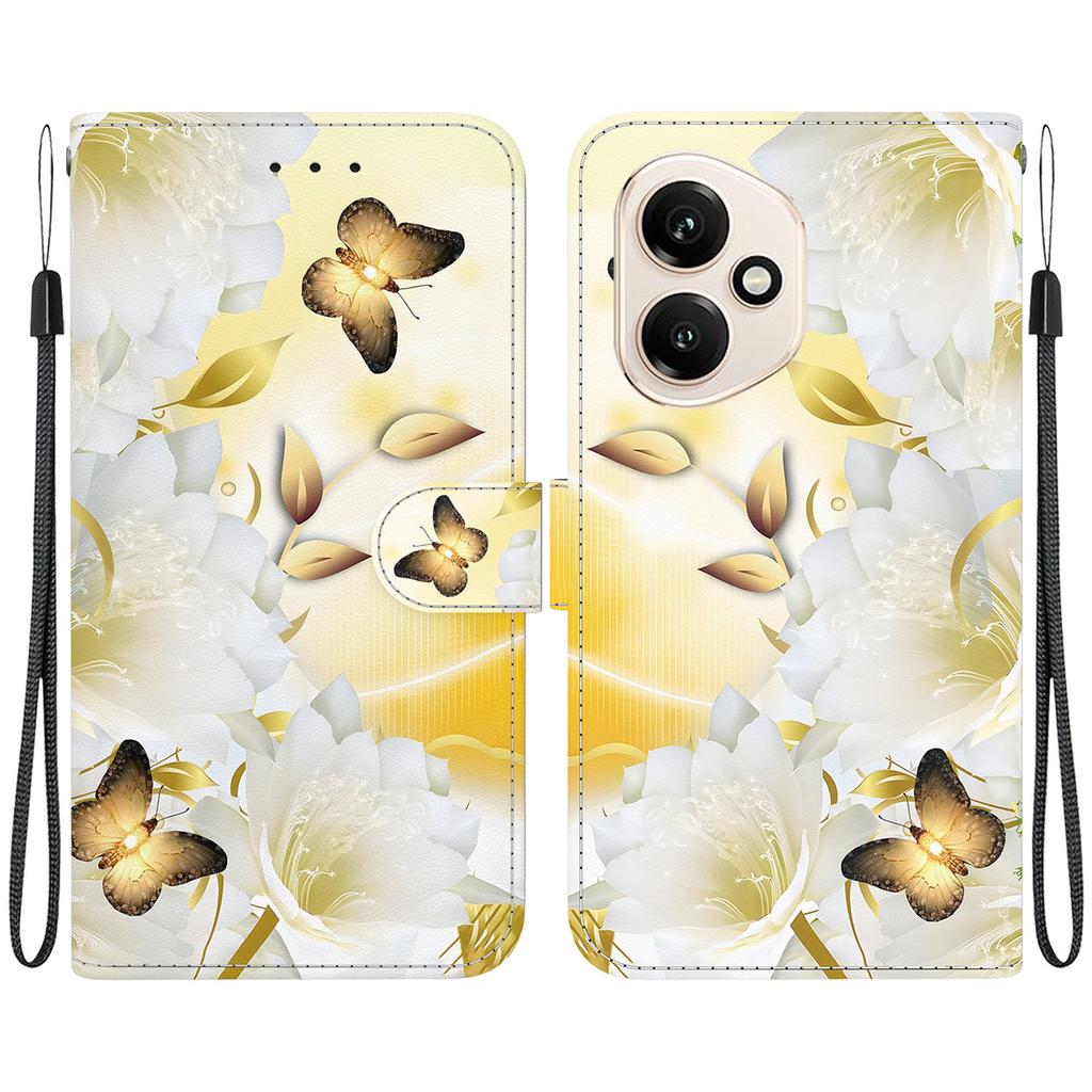 For Honor 400 5G (Global) Wallet Phone Case Anti-Drop Pattern Printing Leather Flip Cover with Strap