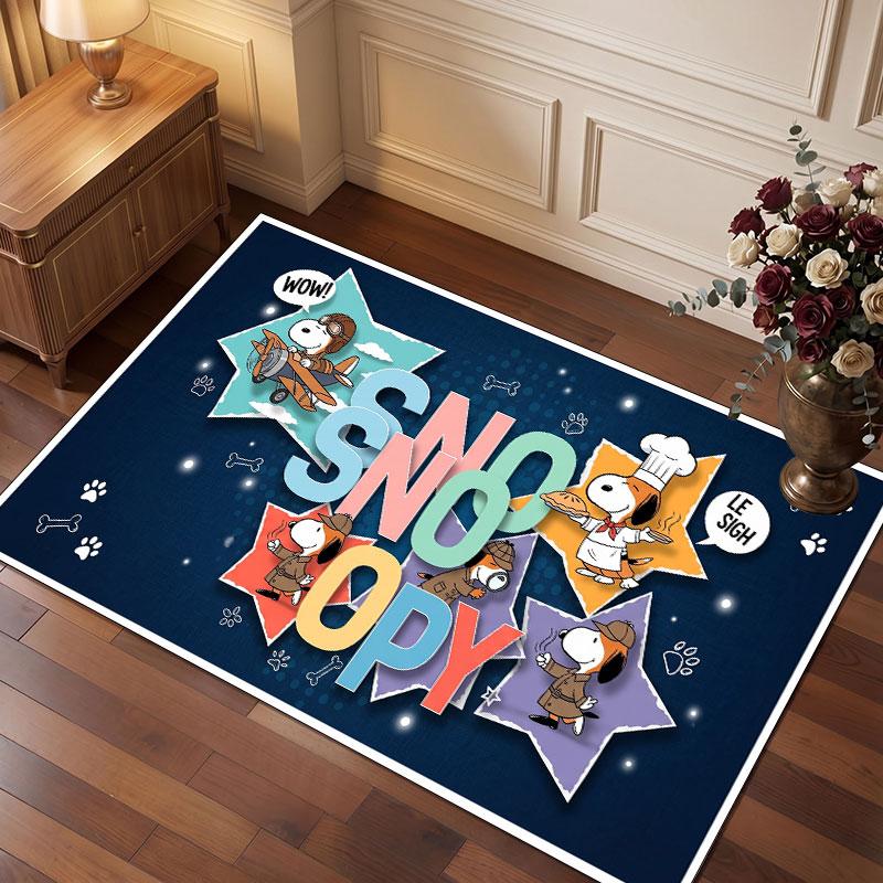 Snoopy Peanuts Rug Soft Thick Non Slip Floor Carpet for Bedroom Living Room Home Decor