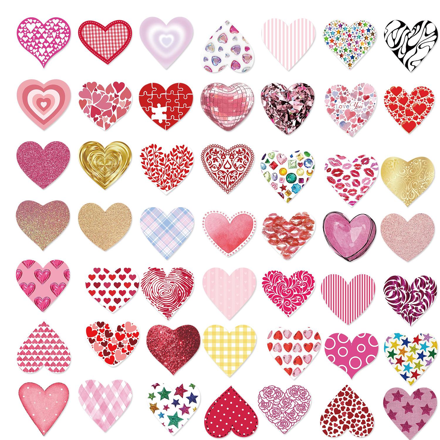 

50 Mother s Day Pink Love Doodle Stickers Guitar Laptop Suitcase DIY Waterproof Stickers