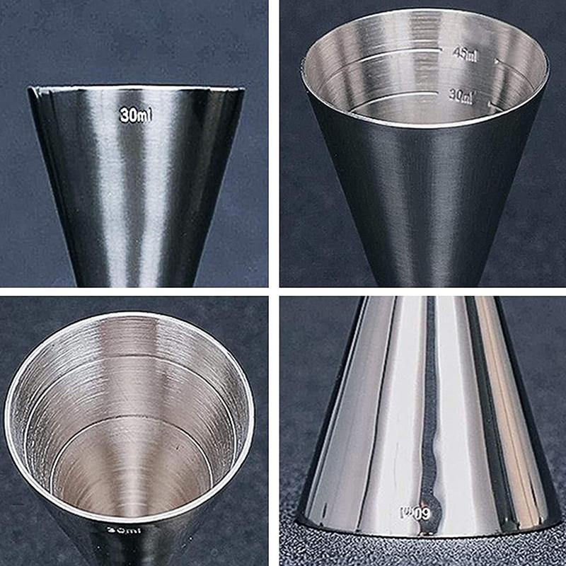 304 Stainless Steel Ounce Glass Wine Measuring Instrument Integrated Double-head Measuring Glass Cocktail Mixing Cup
