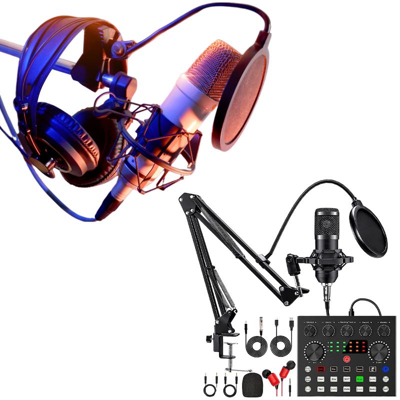 

Podcast Equipment Bundle with Voice Changer and BM-800 Microphone Podcast Microphone Bundle for Live Streaming Singing Gaming
