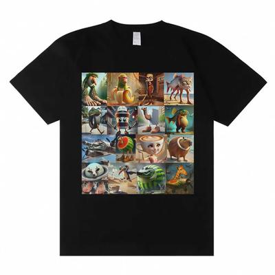 Italienisches Hirnfäule-Shirt Brr Brr Patapim Tung Tung Tung Cappuccino Ballerina lustiges T-Shirt Damen Locker sitzendes T-Shirt