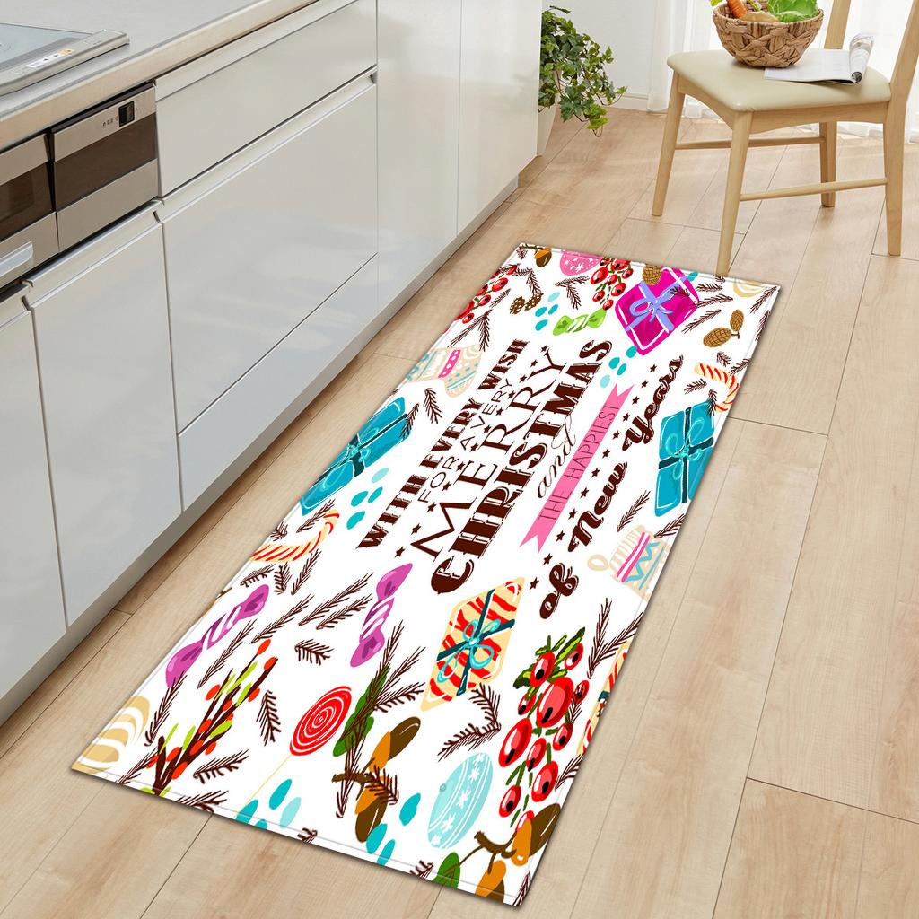 Christmas Kitchen Sand Carpet Doormat Long Floor Mat