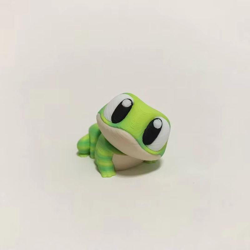 

3D Printed Cute Big Eyed Frog Figures Joints Movable Lifelike Animal Toys Desktop Ornaments Surprise Gifts For Kids Toddlers