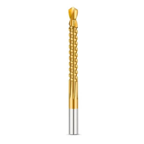 Titanium Coated HSS Twist Drill Bits, 3-8mm Serrated Side Cutting Drill Bit, Hex Shank Serrated Cutting Drill Bits, Drill Bit Woodworking Tools, Hole
