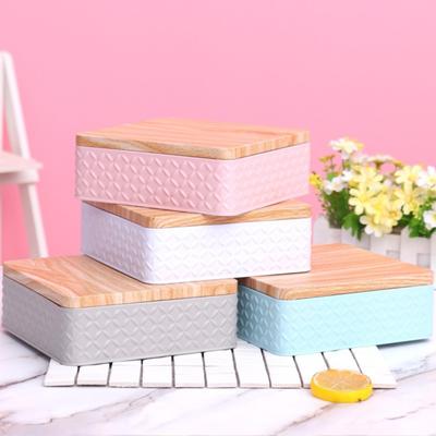 Weit verbreitetes Rautenmuster, nützliche dekorative Aufbewahrungsbox aus Metall, leere Eisenbox, leere Eisenbox