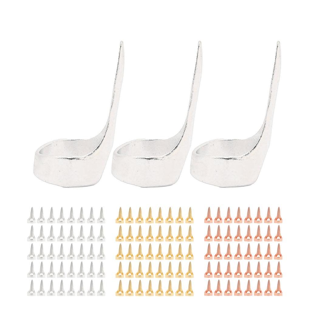 40 Stück Haarabteilungs-Auswahlwerkzeug Legierung Poliert Mühelose Anwendung Flechten Abteilen Ringfinger-Werkzeug