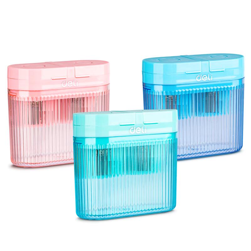 Deli Mini Portable Double-Hole Pencil Sharpener