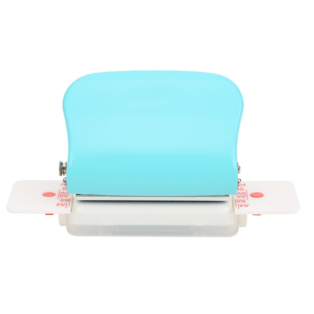 Multi Function Manual 26 Hole Paper Puncher Office Supplies Manual Tool for A4 B5 A5(Light Blue )