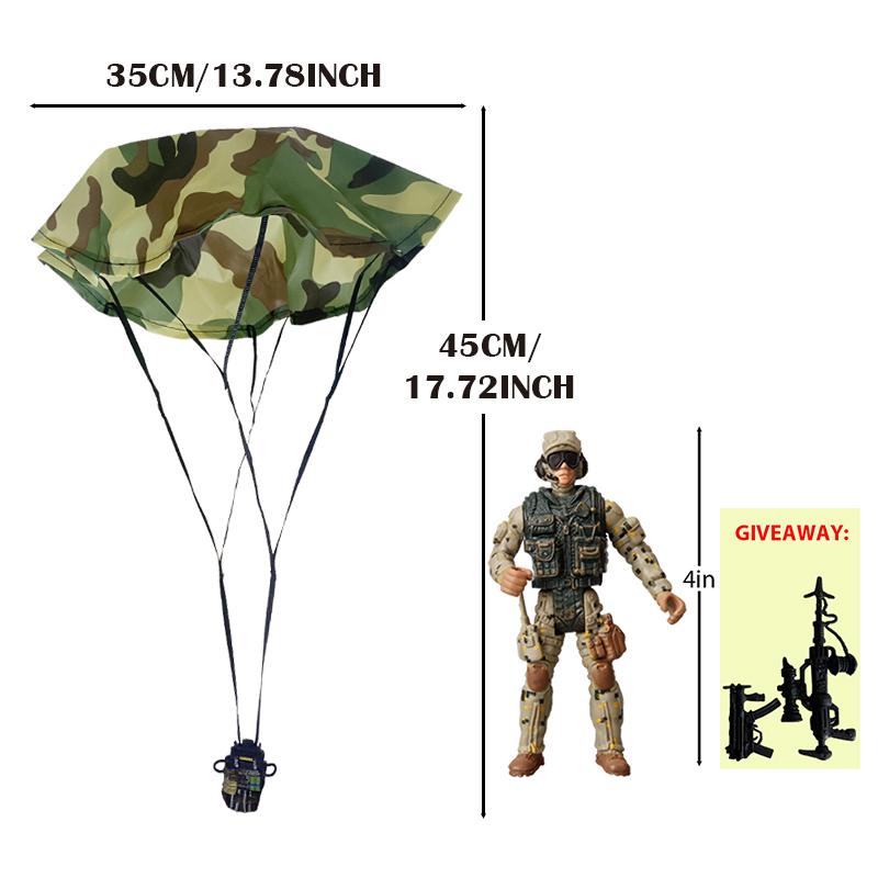 Parachute Toy Army Police Military Snow Navy Soldier Action Figure Toy Hand Throwing Kids Game for Boy Children Christmas Gift