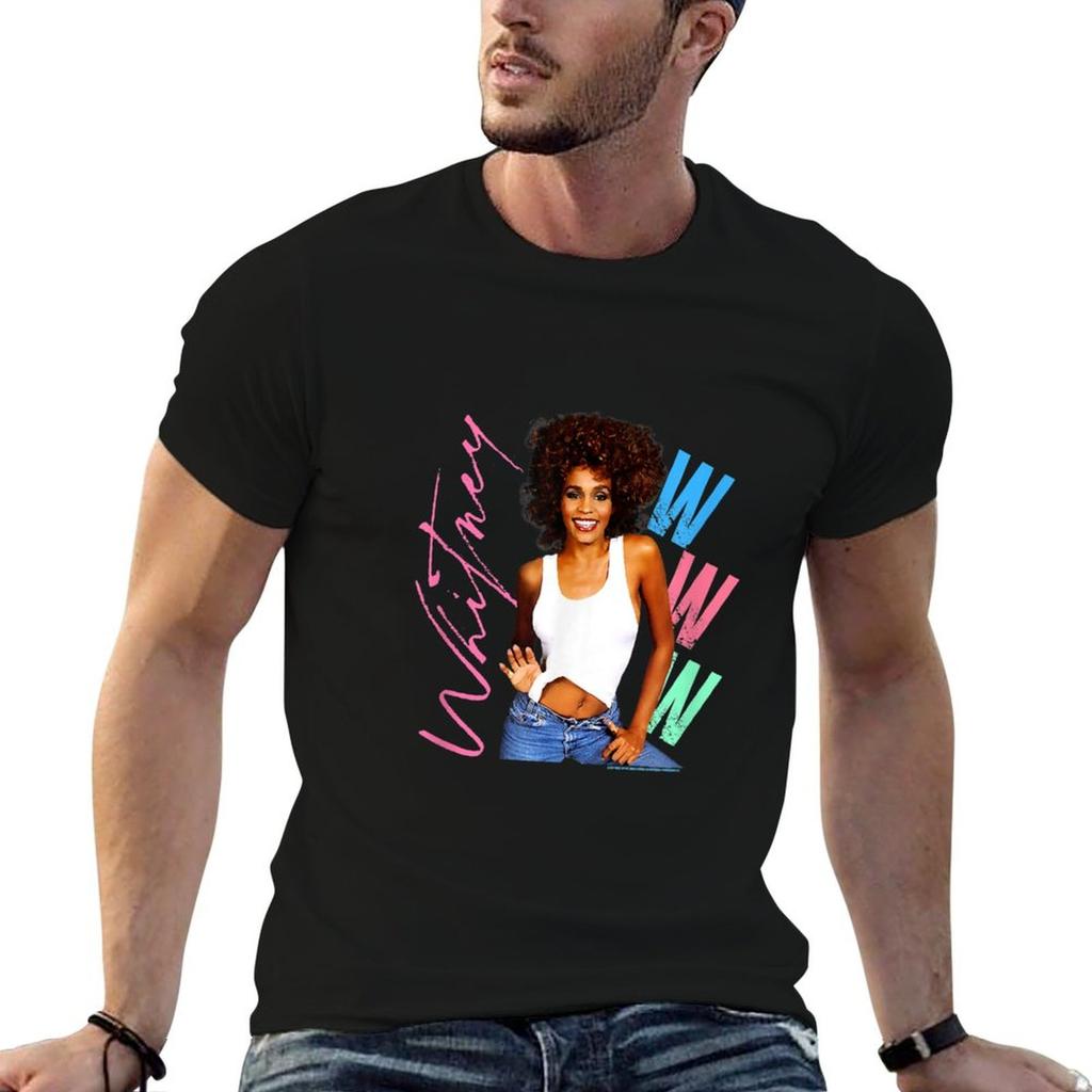 Whitney Houston I Wanna Dance With Somebody T-Shirt T Shirts Designer Man T Shirt Graphic Cotto