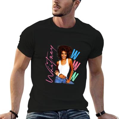 Whitney Houston I Wanna Dance With Somebody T-Shirt T Shirts Designer Man T Shirt Graphic Cotto