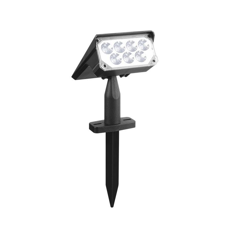 Solar Spotlight 2LED/7LED Outdoor Garden Light, Solar Powered IP65 Waterproof In-Ground Landscape Wall Lamp Adjustable for Yard Path Lawn Lighting 7LED