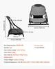 Kayak Seat, 1 Pack 34 mm Raised Height, Universal Foldable Canoe Seat with Adjustable Back Support, Adjustable Straps, and Aluminum Alloy Frame for