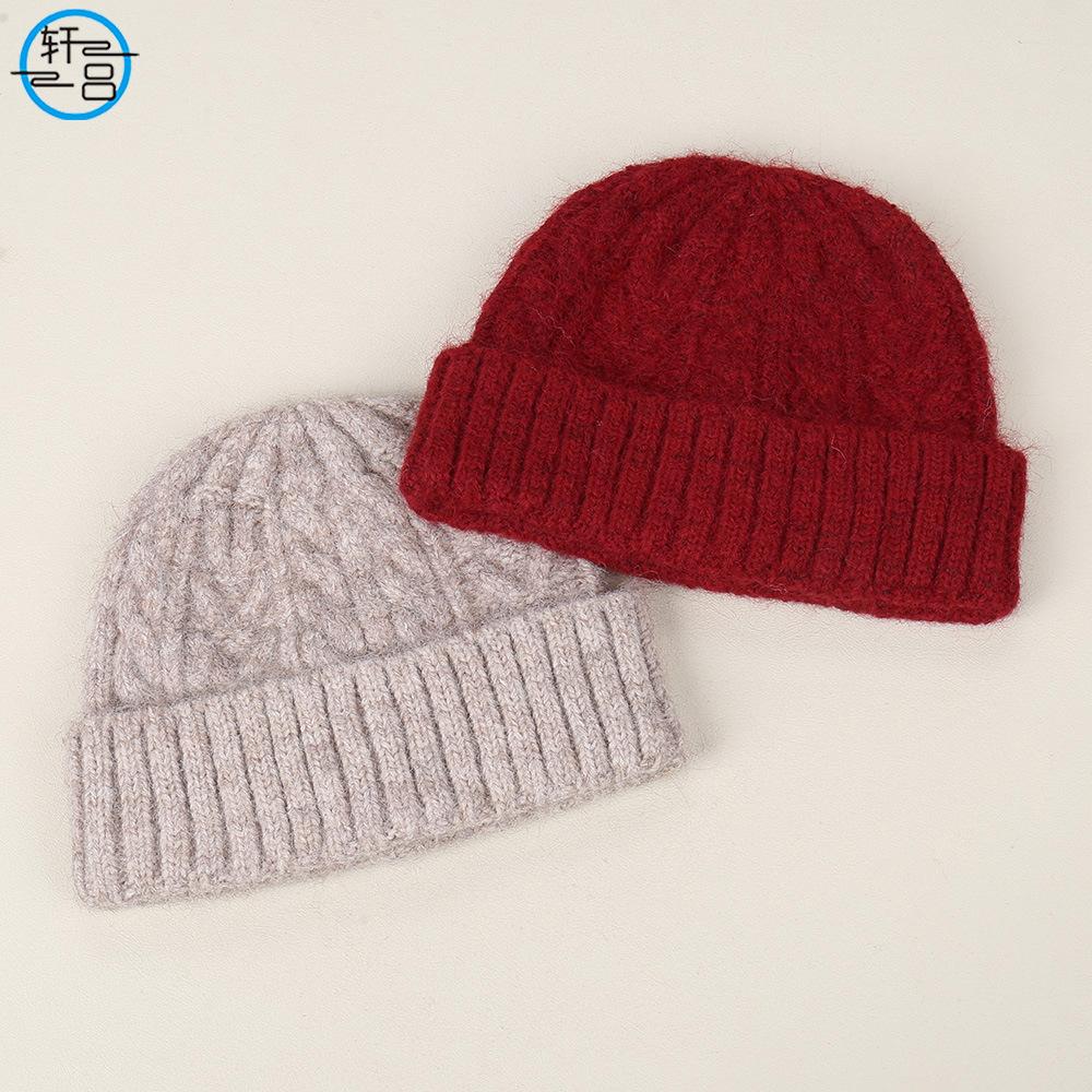 Early Autumn Casual and Comfortable Temperament Versatile Simple Solid Color Knitted Hat Outdoor Small Fresh Windproof Wool Hat
