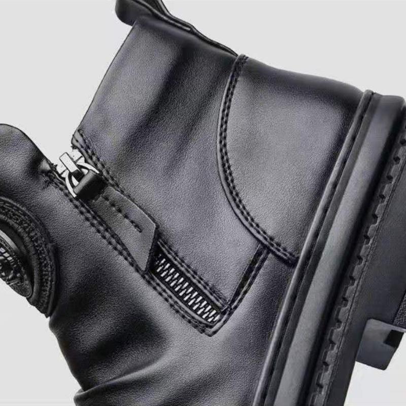 Luxury Men's Martin Style High Top Men Shoes  Motorcycle Leather Boots Zipper Retro Men's Boots Zapatillas Hombre