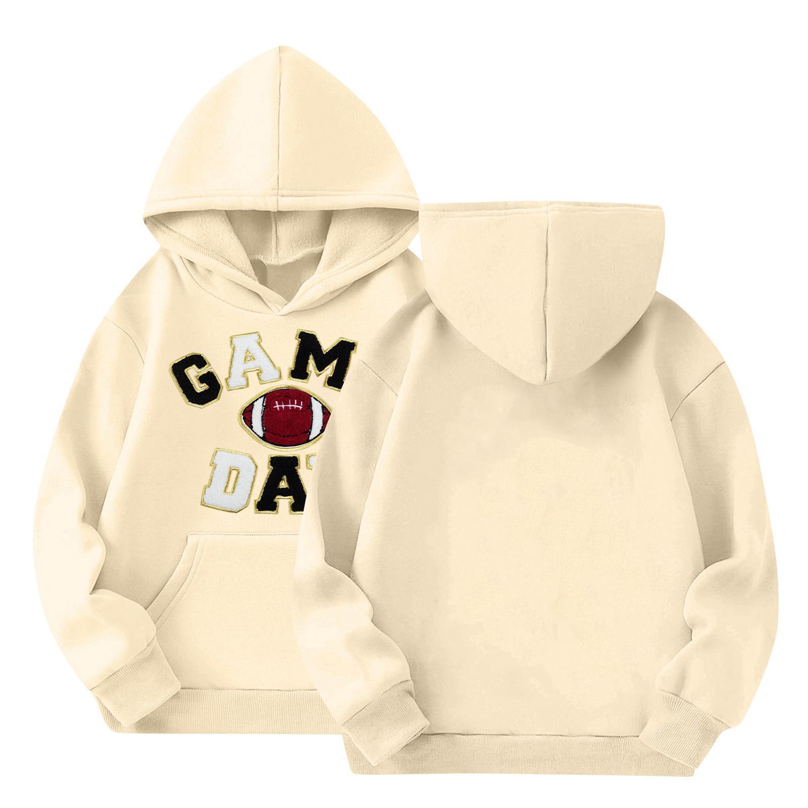 

Милые толстовки для подростков, модные толстовки преппи с капюшоном, оверсайз рубашки с длинным рукавом, одежда для детей 110 бежевый