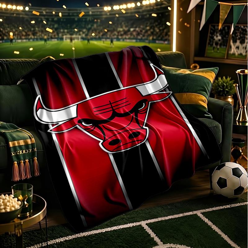 Chicago Neon Cityscape Throws Blanket Flannel Blankets Plush for Couch Bed Gifts for Men Women Travel picnic blanket Christmas fan gifts