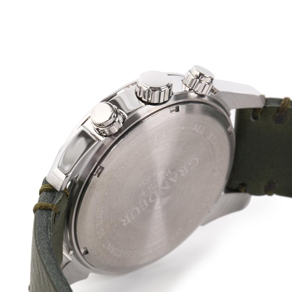 Ceas Grandeur Plus Bandă din Piele Italiană Seria GRP001W7 Verde [Grandeur Plus] pentru Bărbați