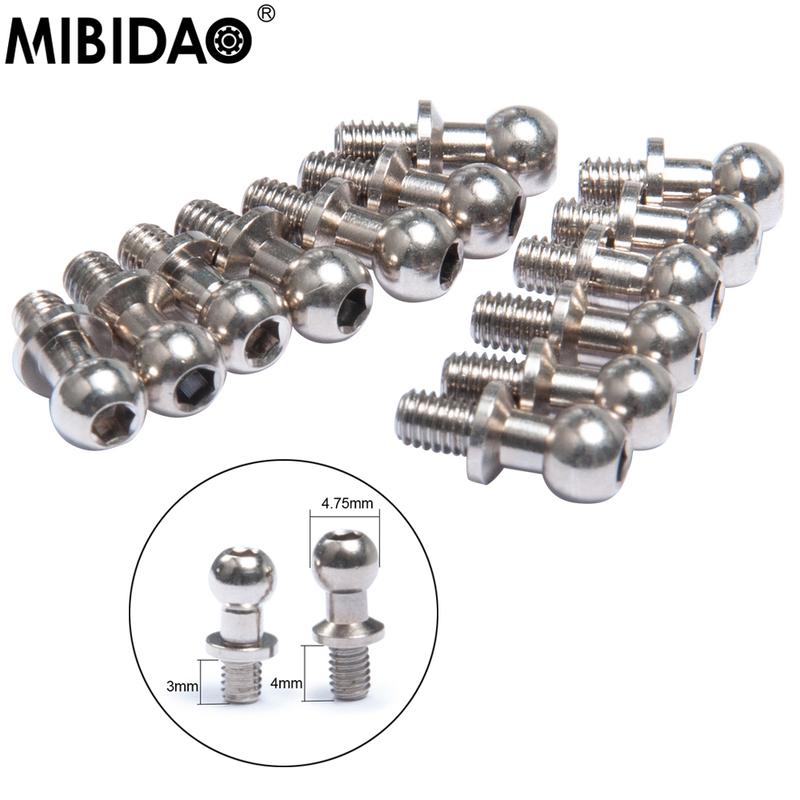 MIBIDAO 13Pcs Metal Hex Ball Head Screws For 1/10 Sakura D4 Racing Drift RC Crawler Car Ball Joint Linkage Rod End Spare Parts