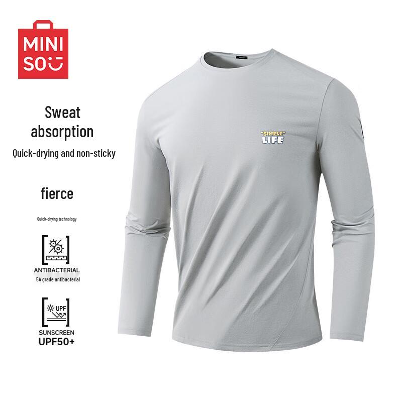 MINISO Men s Quick-Dry Long Sleeve UV Protection T-Shirt 2XL